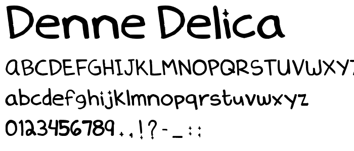 Denne Delica font